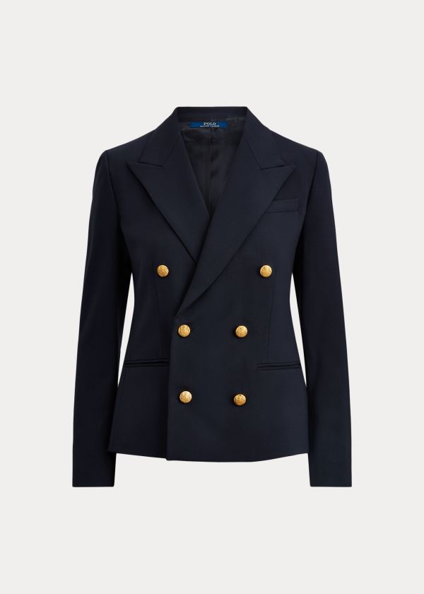 Blazer Polo Ralph Lauren Mujer Azul Marino - Stretch Wool - UMXIB1627